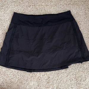 Black Lululemon Pace Rival Mid-Rise Skirt